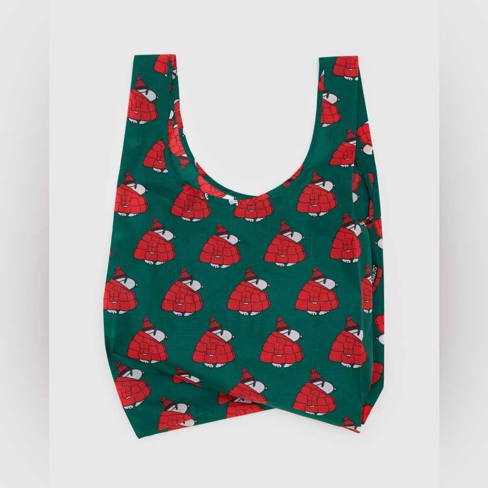 NWT - BAGGU - Peanuts Standard Reusable Bag - Pattern: Puffer Snoopy Red